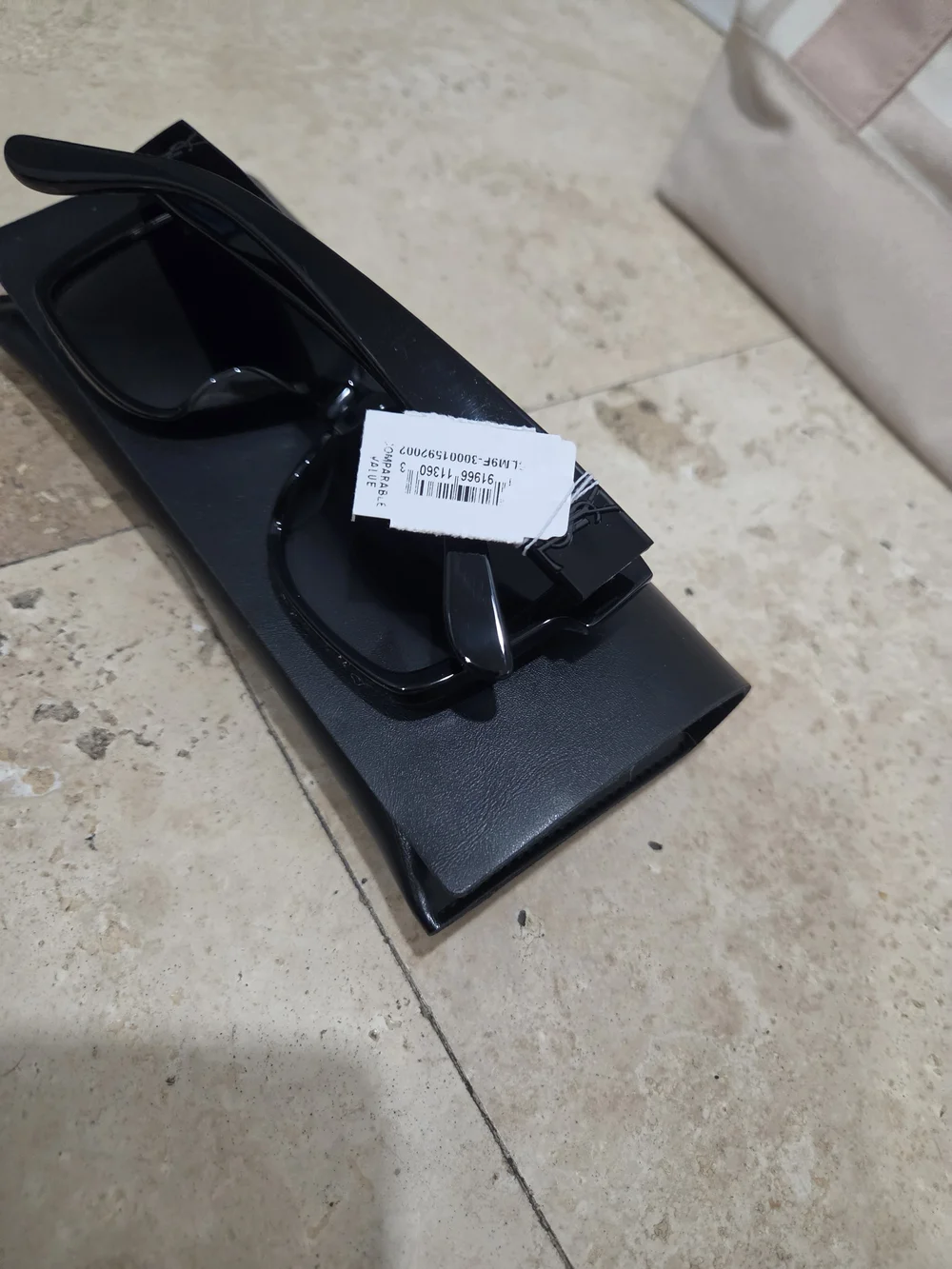 Saint Laurent Black  Sunglasses -56mm Square Sunglasses - Authentic